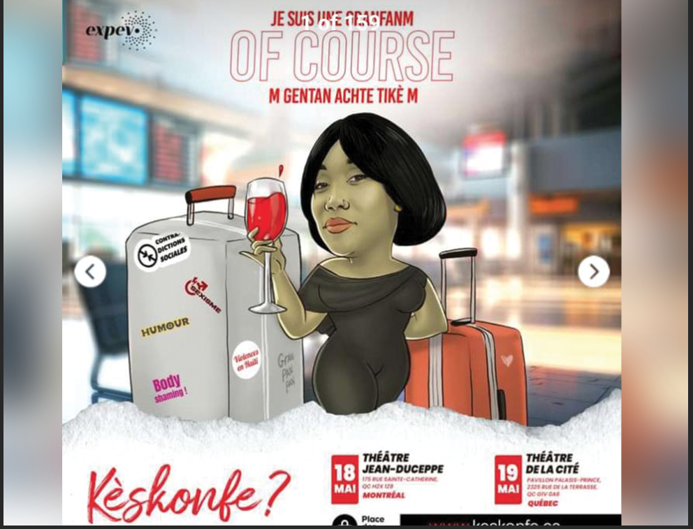 L’humoriste Gaëlle Bien-Aimé présente son spectacle : « Keskonfe» ce week-end au Canada